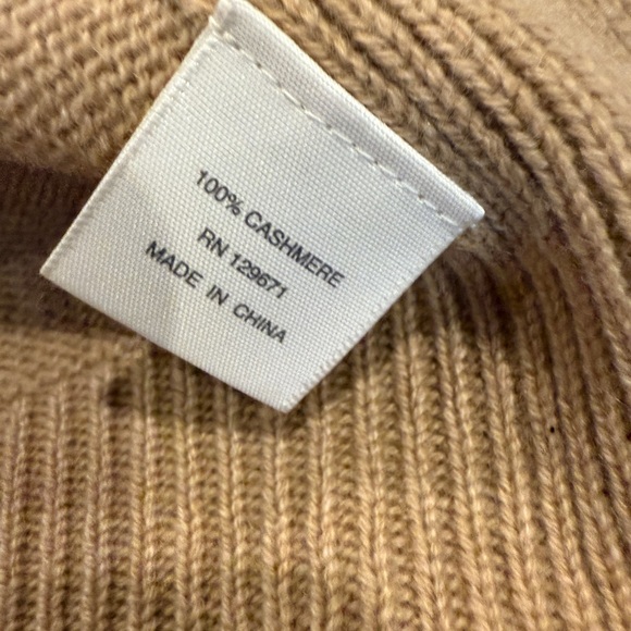 Naked Cashmere Kenzie Cowl-Turtleneck Poncho – Camel, One Size | 100% Cashmere - Picture 7 of 12